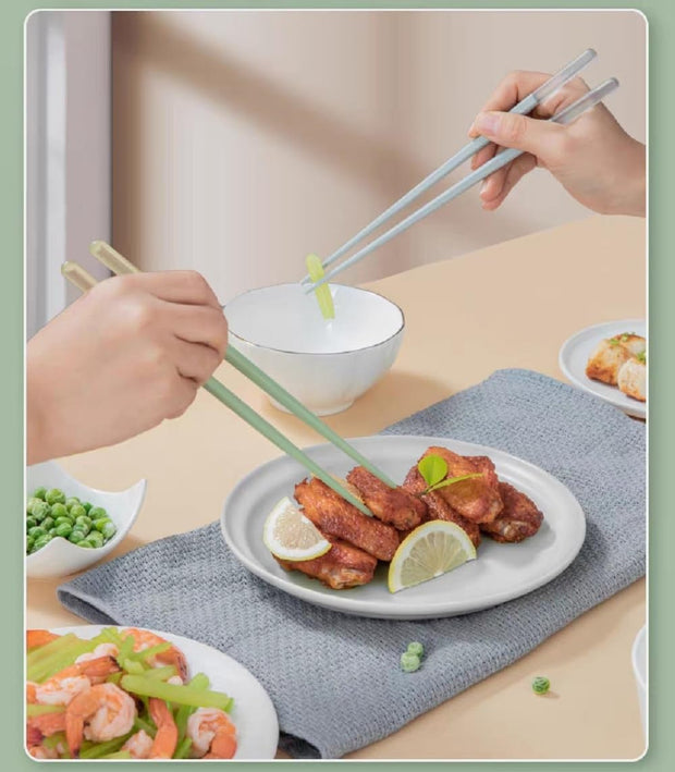 Random Mood Modern Design Chopsticks - Reusable, Dishwasher Safe, Non-Slip Fiberglass, Ice Fog Multi Color, 5 Pairs, 9.5in/24cm, Great for Chinese, Japanese, Korean Cuisine