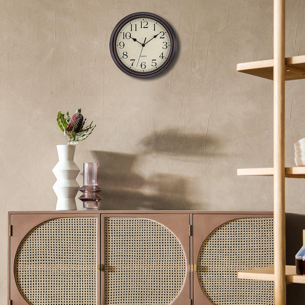 Wall Clock for Living Room Kitchen Home Office 12 Inch (Bronze)